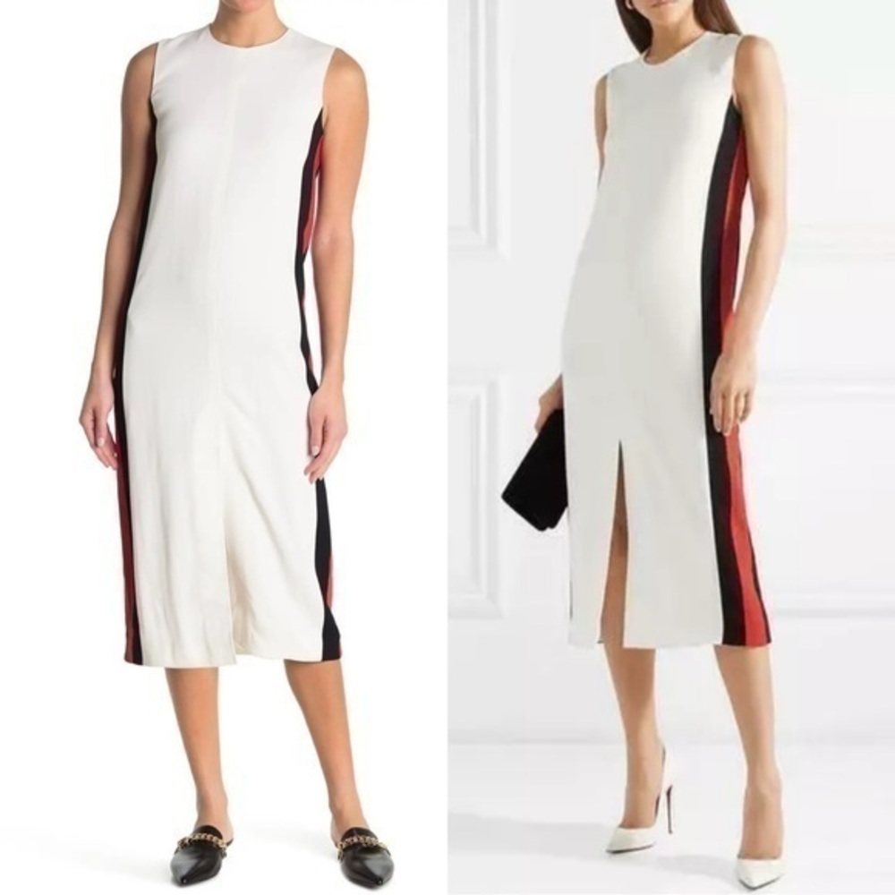 BURBERRY Collectors Runway White Stripe Midi Dress - Picture 3 of 16